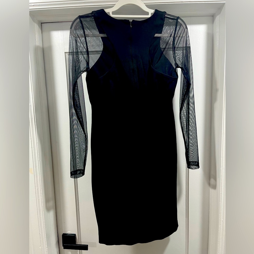 New never worn but no tags sheer sleeves dress is very strechy